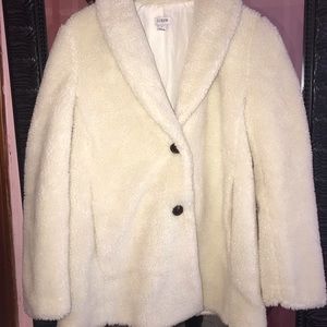 J. Crew ivory Sherpa jacket